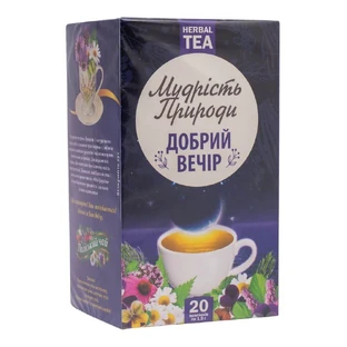 Фіточай Доброго вечора, 7 трав, 20 пакетиків, Мудрість Природи