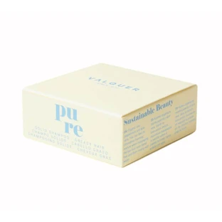 Шампунь Valquer Pure Solid Shampoo Bar Greasy Hair, твердий, перцева м’ята та алое вера, 50 г