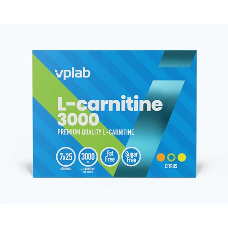 L-Карнітин VPLab L-CARNITINE 3000, 25 мл х 7 шт.: ціни та характеристики