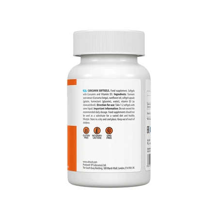 Куркумін D3 VPLab Ultravit Curcumin D3, 60 капсул: цены и характеристики