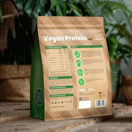 Протеїн VPLab Vegan 500 мг, ваніль: цены и характеристики