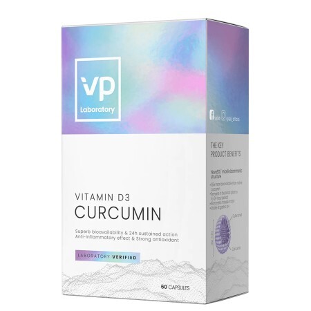 Куркумін Вітамін Д3 VPLab Vitamin D3 Curcumin, №60