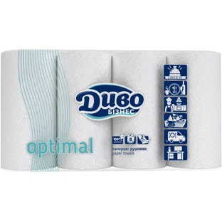 Паперові рушники Диво Optimal 2 шари 8 рулонів