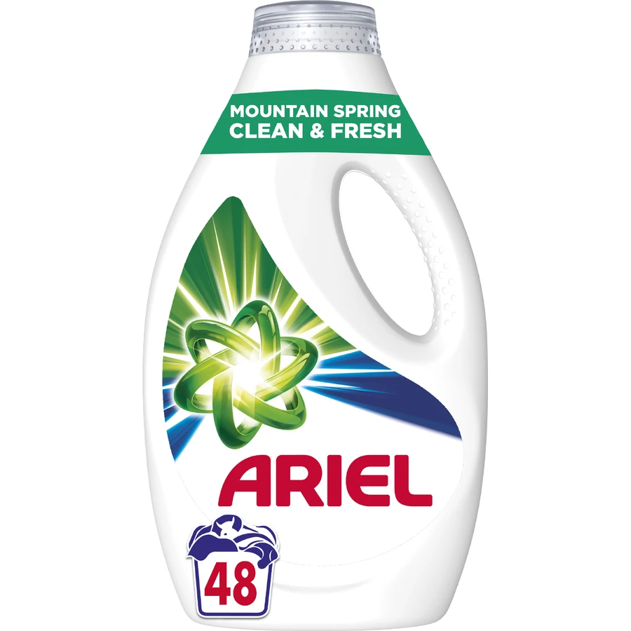 Гель для прання Ariel Гірське джерело 2.4 л: ціни та характеристики