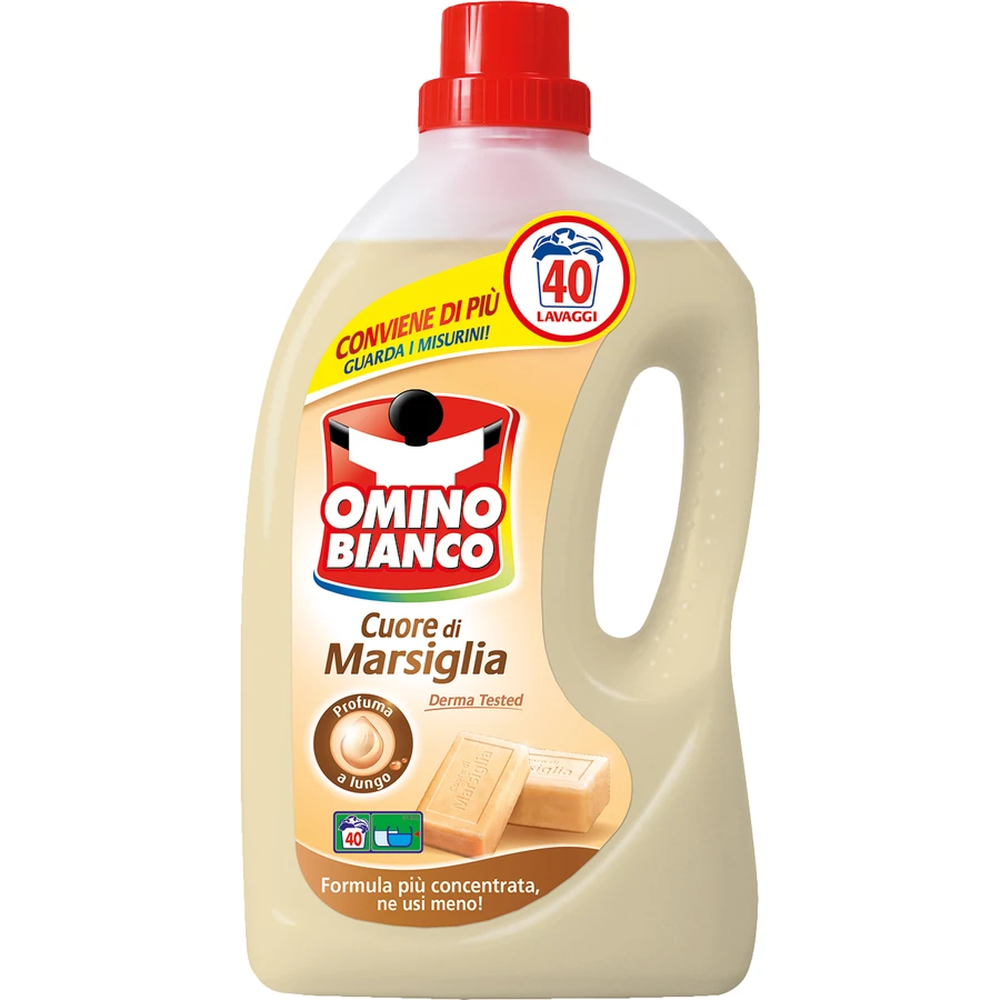 Гель для прання Omino Bianco Cuore di Marsiglia Серце Марселя 2 л: ціни та характеристики
