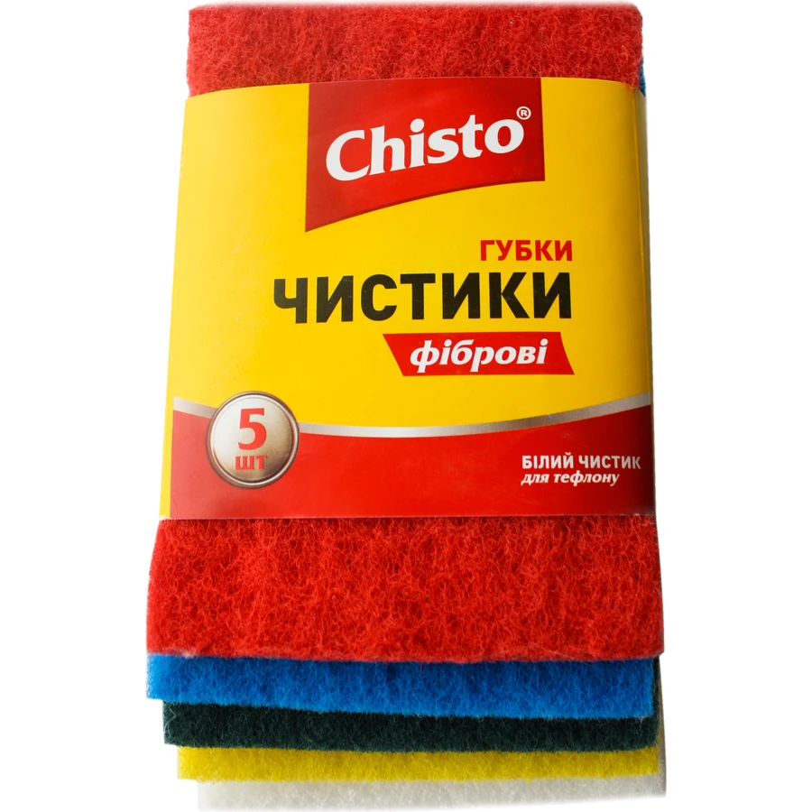 Губки кухонні Chisto Чистики фіброві 5 шт.: ціни та характеристики