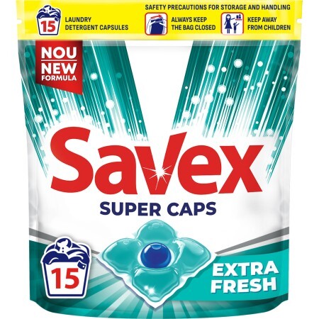 Капсули для прання Savex Super Caps Extra Fresh 15 шт.