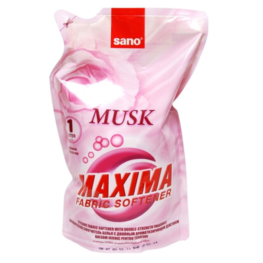 Кондиционер для белья Sano Maxima Musk сменная упаковка 1 л: цены и характеристики