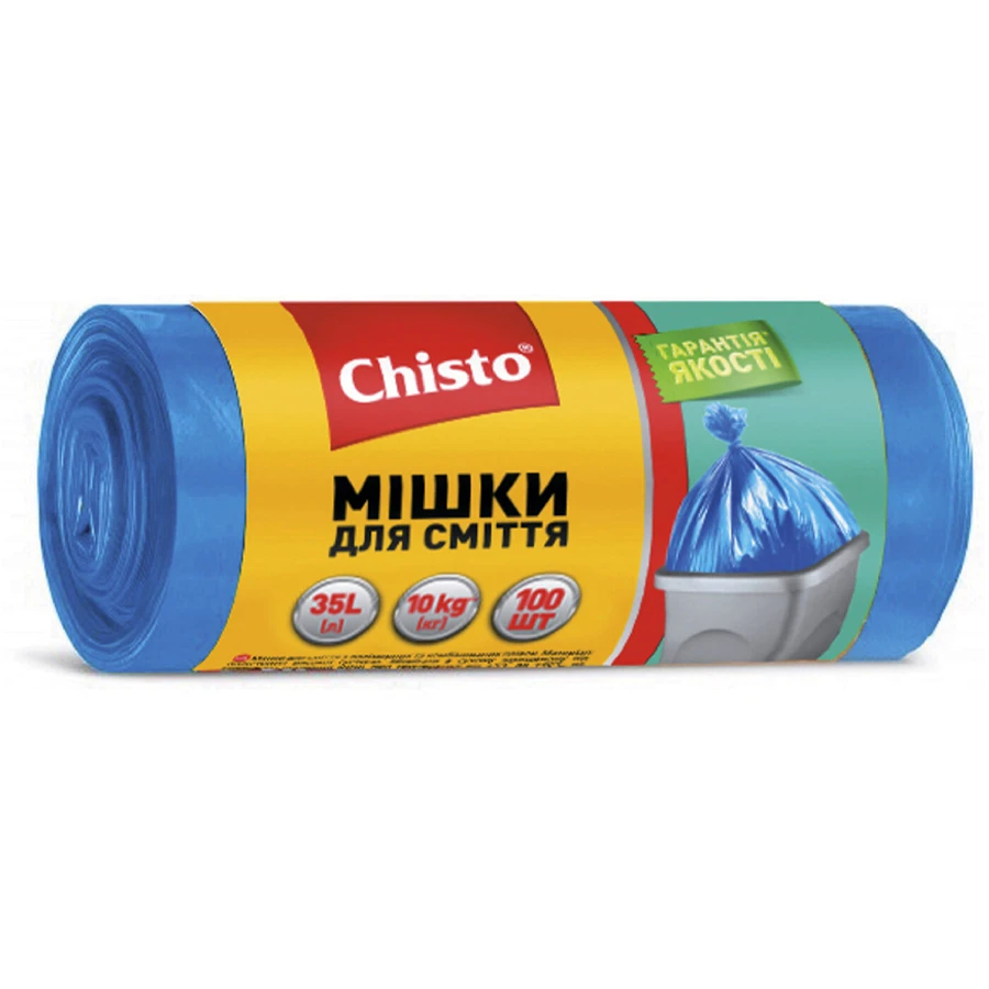 Пакеты для мусора Chisto Прочные 35 л 100 шт.: цены и характеристики