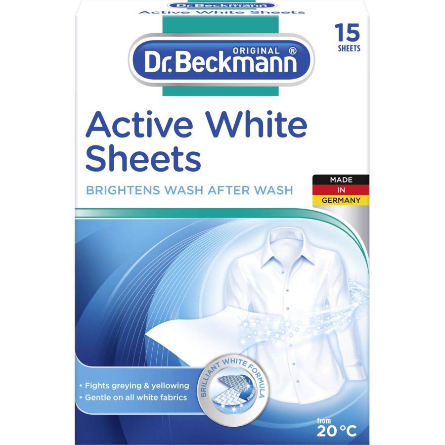 Салфетки для стирки Dr. Beckmann для обновления белого цвета ткани 15 шт.: цены и характеристики