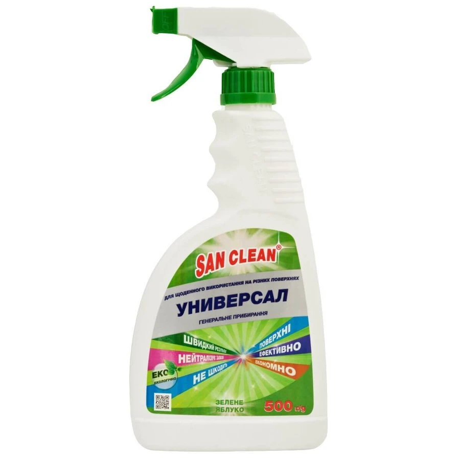 Спрей для чищення ванн San Clean Генеральне прибирання Яблуко 500 г: ціни та характеристики