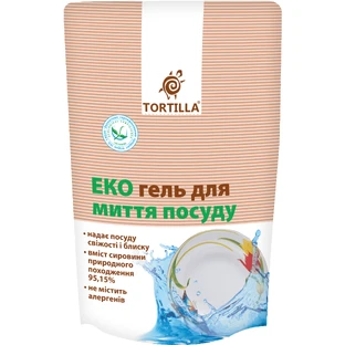 Засіб для миття посуду Tortilla Еко гель запаска 500 мл