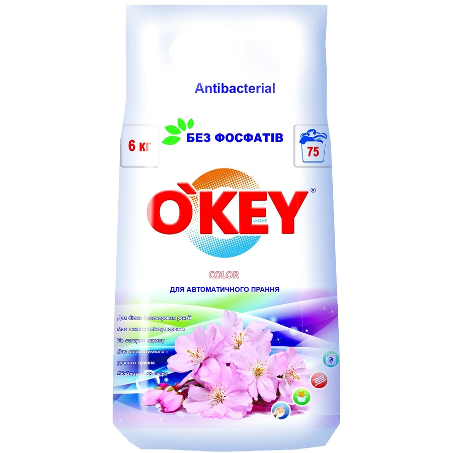 Пральний порошок O'KEY Квітковий букет 6 кг: ціни та характеристики