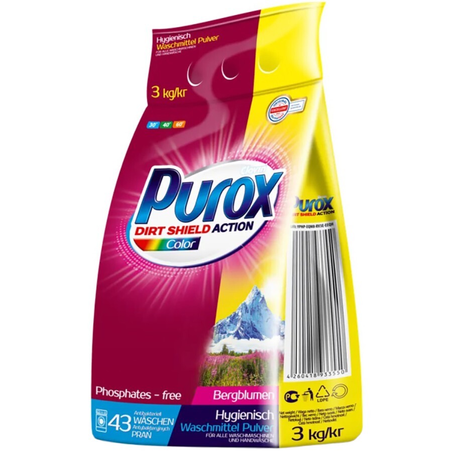 Пральний порошок Purox Color 3 кг: ціни та характеристики