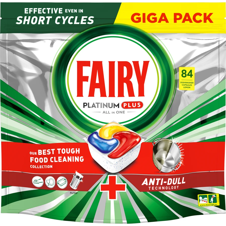 Таблетки для посудомоечных машин Fairy Platinum Plus All in One Lemon 84 шт.: цены и характеристики
