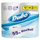 Туалетний папір Диво Max Roll білий 55 м 2 шари 4 рулони