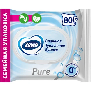 Папір туалетний Zewa Pure без аромату 80 шт.