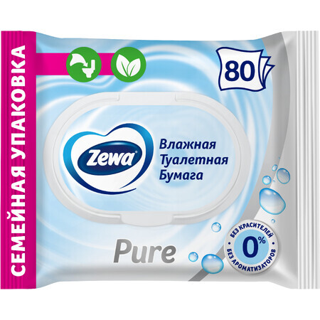 Туалетная бумага Zewa Pure без аромата 80 шт.