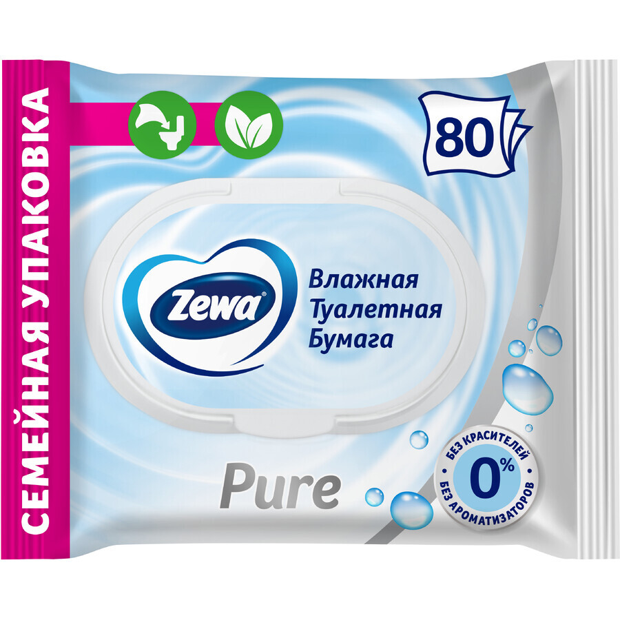 Туалетная бумага Zewa Pure без аромата 80 шт.: цены и характеристики