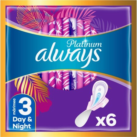 Гігієнічні прокладки Always Platinum Day&Night (Розмір 3) 6 шт.
