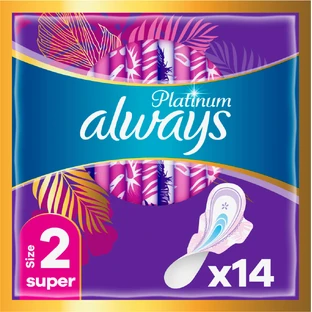 Гігієнічні прокладки Always Platinum Super (Розмір 2) 14 шт.