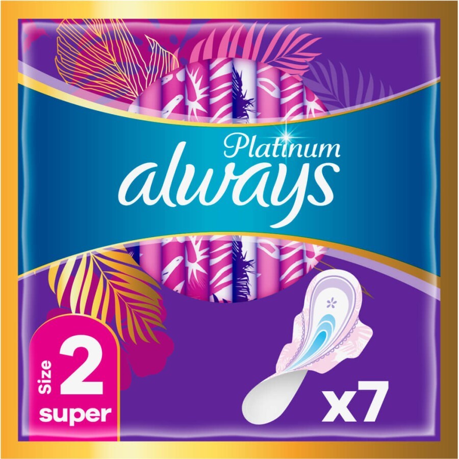 Гігієнічні прокладки Always Platinum Super (Розмір 2) 7 шт.: ціни та характеристики