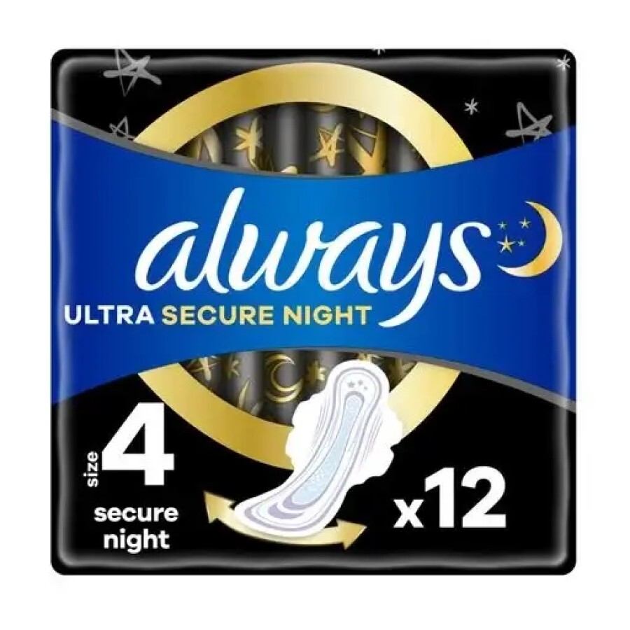 Гігієнічні прокладки Always Ultra Secure Night (Розмір 4) 12 шт.: ціни та характеристики