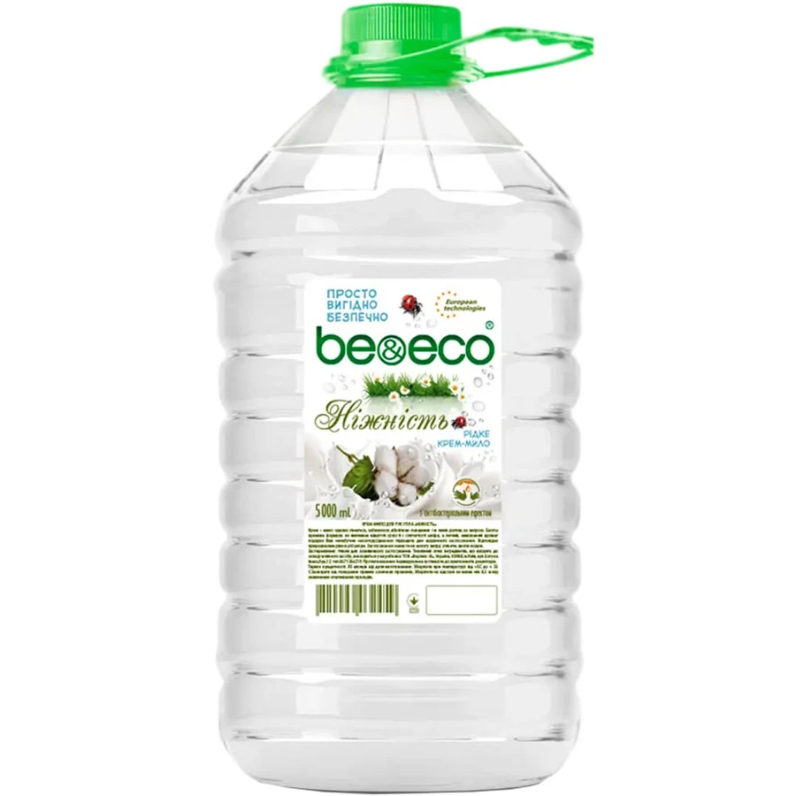 Рідке мило Be&Eco з антибактеріальним ефектом Ніжність 5 л: ціни та характеристики