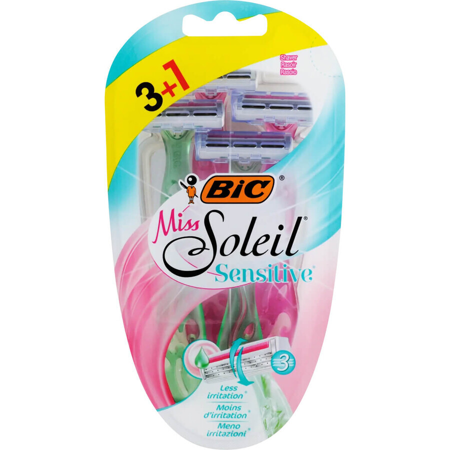 Бритва Bic Miss Soleil Sensitive 3+1 шт.: цены и характеристики