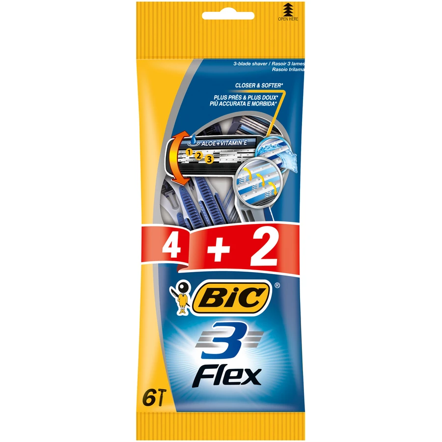 Бритва Bic Flex 3 4+2 шт.: ціни та характеристики