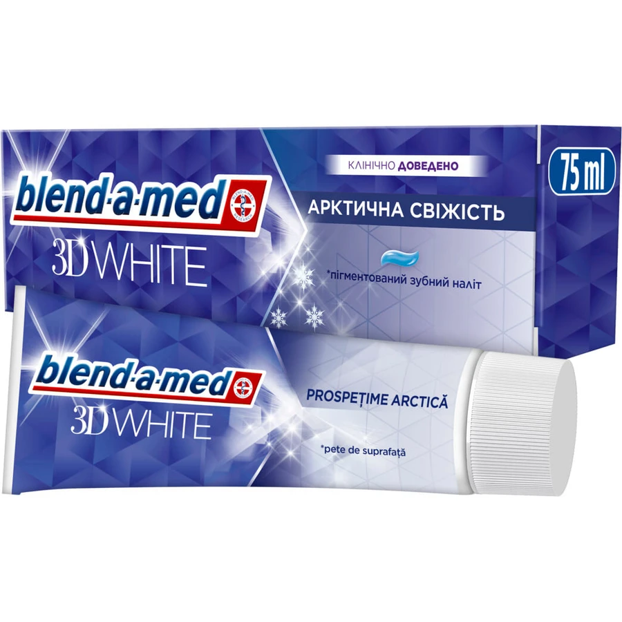 Зубна паста Blend-a-med 3D White Арктична свіжість 75 мл: ціни та характеристики