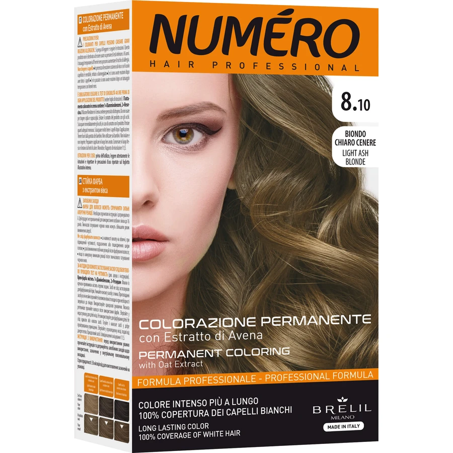 Фарба для волосся Brelil Numero 8.10 - Light Ash Blonde 140 мл: ціни та характеристики