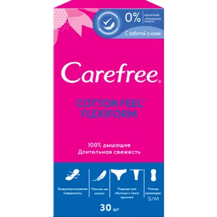 Щоденні прокладки Carefree Flexi Form Fresh 30 шт.