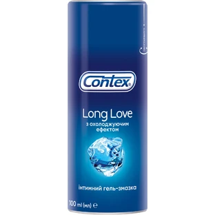 Інтимний гель-змазка Contex Long Love з охолоджуючим ефектом (лубрикант) 100 мл