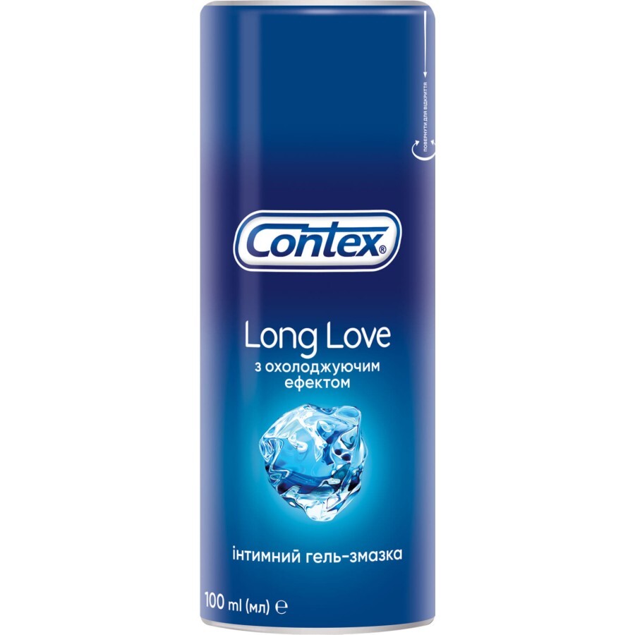 Інтимний гель-змазка Contex Long Love з охолоджуючим ефектом (лубрикант) 100 мл: ціни та характеристики