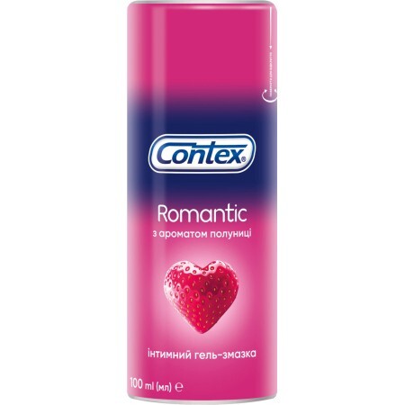Интимный гель-смазка Contex Romantic с ароматом клубники (лубрикант) 100 мл