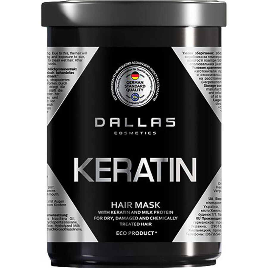 Маска для волос Dalas Keratin с кератином и экстрактом молочного протеина 1000 мл: цены и характеристики