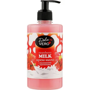 Рідке мило Dolce Vero Strawberry Milk із молочними протеїнами 500 мл