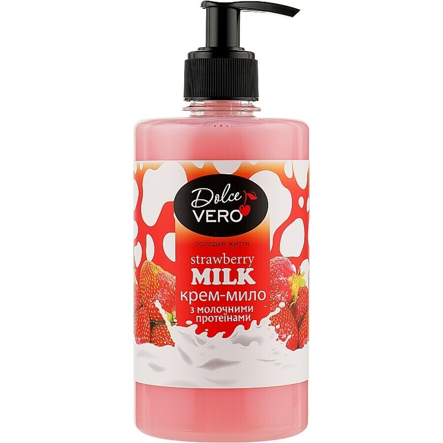 Жидкое мыло Dolce Vero Strawberry Milk с молочными протеинами 500 мл: цены и характеристики