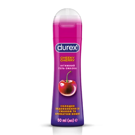 Інтимний гель-змазка DUREX® Cheeky Cherry зі смаком та ароматом вишні (лубрикант), 50 мл : ціни та характеристики