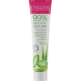 Крем для депиляции Eveline Cosmetics Natural Aloe Vera для чувств. кожи ног, рук и бикини 125 мл