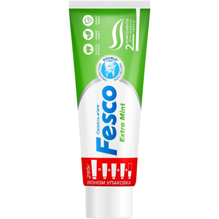 Зубная паста Fesco Extra Mint Свежесть мяты 250 мл: цены и характеристики