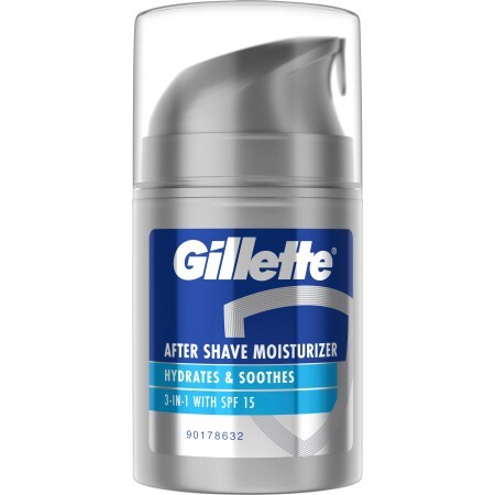 Бальзам после бритья Gillette 3 in 1 Hydrates & Soothes SPF+15 50 мл