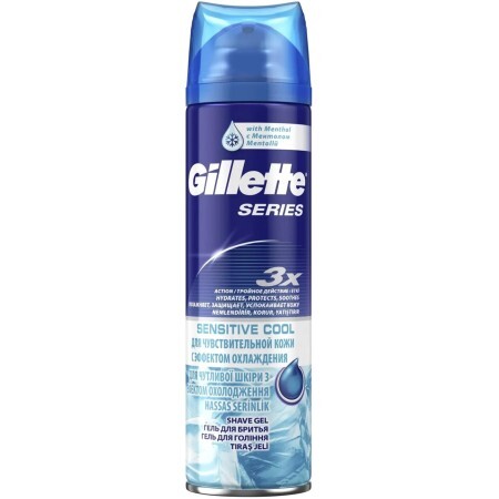 Гель для бритья Gillette Series Охлаждающий с эвкалиптом 200 мл