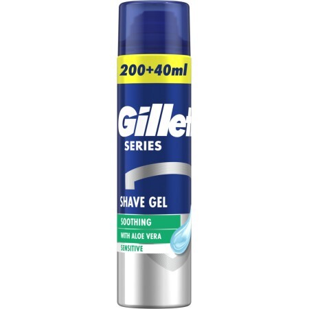 Гель для бритья Gillette Series Soothing для чувствительной кожи с алоэ вера 240 мл