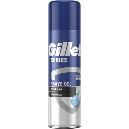 Гель для гоління Gillette Series Очищаючий з вугіллям 200 мл