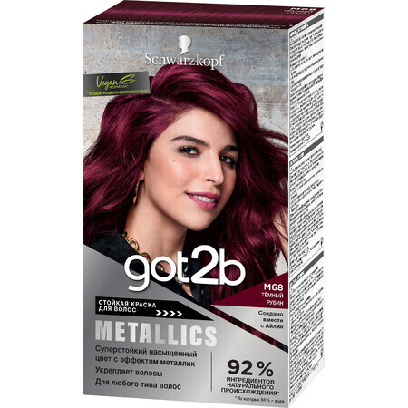 Краска для волос Got2b Metallics М68 Темный Рубин 142.5 мл