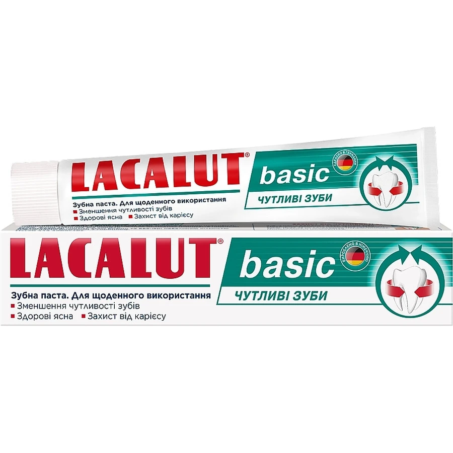 Зубна паста Lacalut Basic Чутливі зуби 75 мл: ціни та характеристики