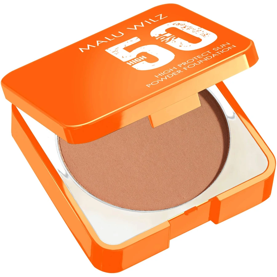 Пудра для лица Malu Wilz High Protect Sun Powder Foundation SPF 50 Теплый беж: цены и характеристики