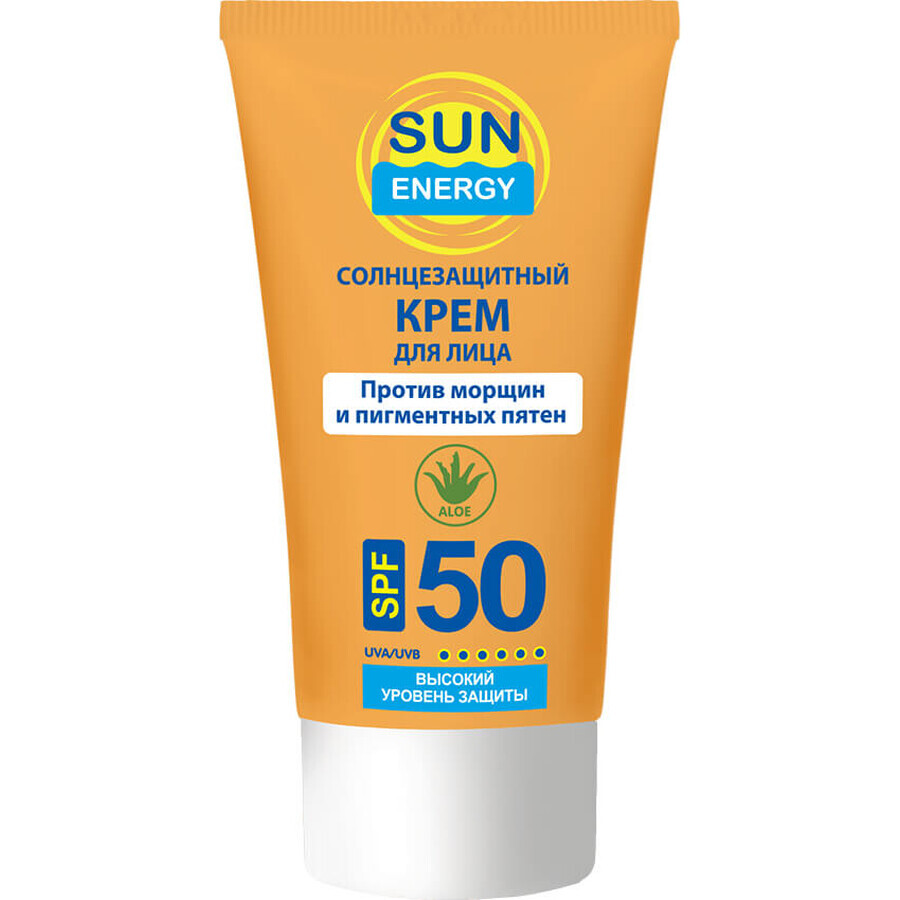 Средство от загара Sun Energy Солнцезащитный крем для лица против пигментных пятен SPF 50 30 мл: цены и характеристики